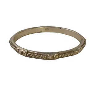 Brighton Silver Hearts Twisted Pattern Bangle Bracelet 1/4”x2.5” EUC